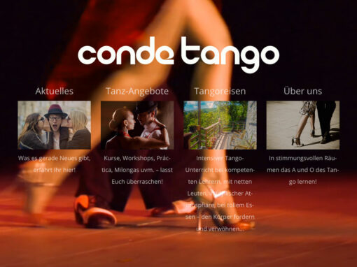 Conde Tango, Relaunch der Homepage