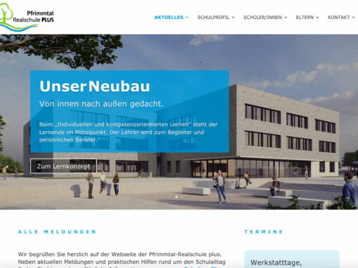 Website der Pfrimmtal-Realschule plus